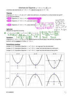 2013-09-02-polynomes second degre Equations